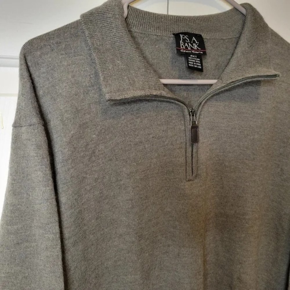 Olive Green 100% Italian Sheep Wool Sweater, Sz M - Picture 3 of 15